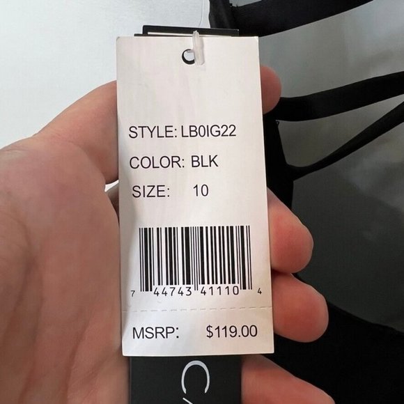 Calvin Klein $108 High Neck Tummy Control One Piece Swimsuit Black Size 16 - Picture 5 of 7